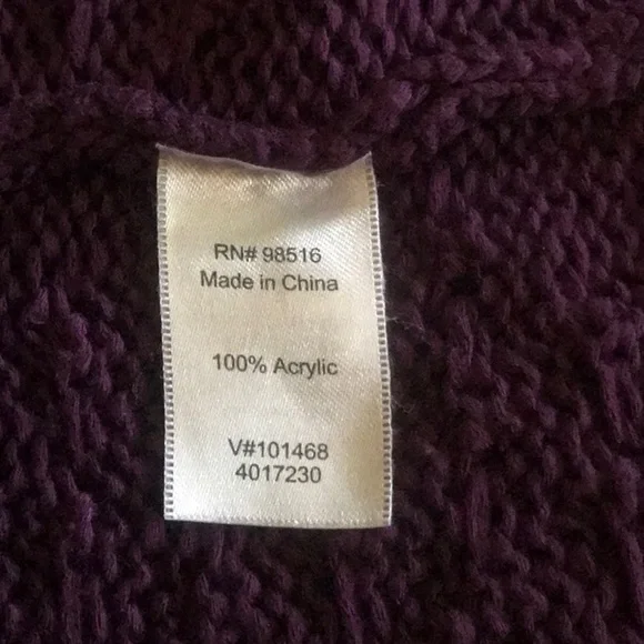 Coldwater Creek Purple Scoop Neck Sweater - Picture 6 of 6